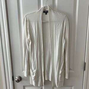 Express Women's Cream Open Cardigan